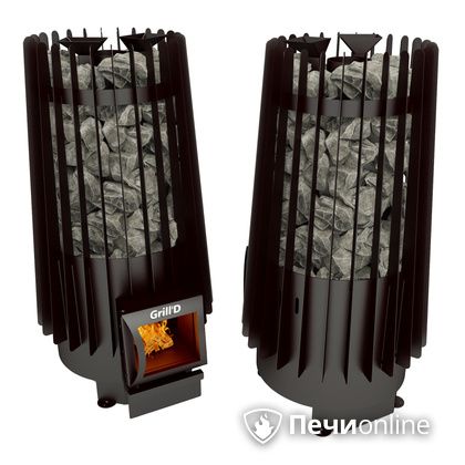 Дровяная печь-каменка GrillD Cometa Vega 180 short black в Пскове