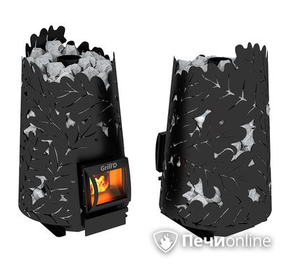 Дровяная печь-каменка GrillD Dubravo 180 short black в Пскове