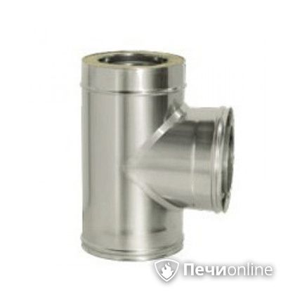 Дымоход Дымок Тройник 90° с изоляцией 0,8 мм. ТRFR90 150/230 в Пскове