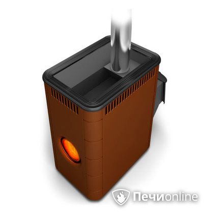 Дровяная банная печь TMF  Аврора Inox ДА Иллюминатор терракота  в Пскове