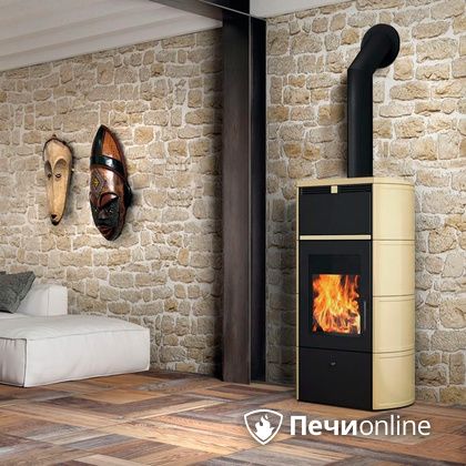 Печь-камин Edilkamin Flamma 24 kw V.C. Pergamena с Т/О в Пскове