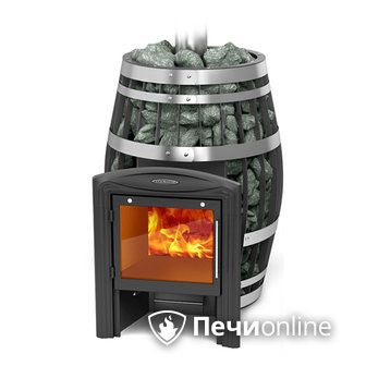 Дровяная банная печь TMF Саяны XXL 2015 Carbon Витра с закрытой каменкой в Пскове