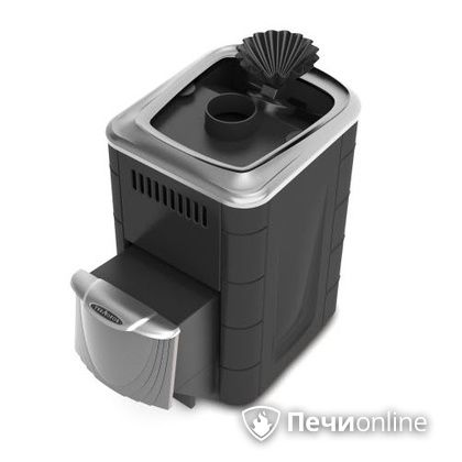 Дровяная банная печь TMF Гейзер Мини 2016 Carbon закрытая каменка нержавеющая дверь антрацит в Пскове