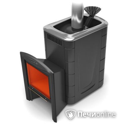 Дровяная банная печь TMF Гейзер 2014 Carbon Витра антрацит в Пскове