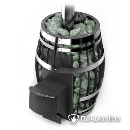 Дровяная банная печь TMF Саяны XXL 2015 Inox с закрытой каменкой и теплообменником дверь антрацит в Пскове