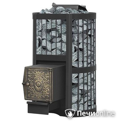 Дровяная банная печь Везувий Ураган Стандарт 22 (ДТ-4) с закрытой каменкой чугун в Пскове